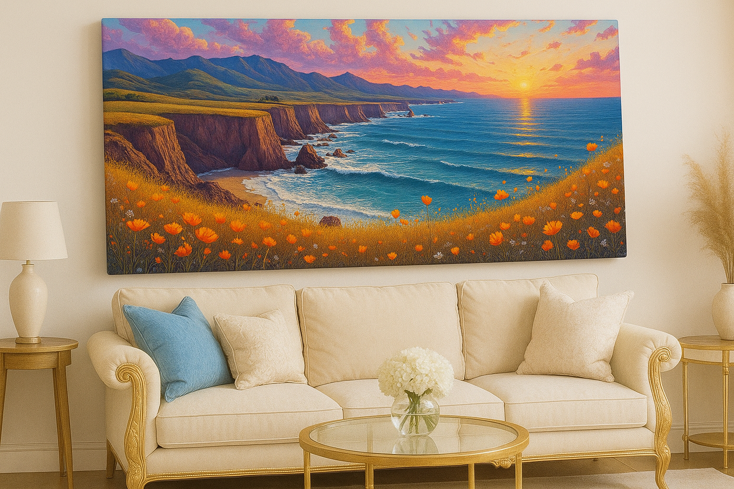 Pacific Poppies at Sunset