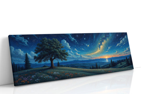 Summer canvas wall art collection — vibrant gallery-wrapped prints featuring sunlit landscapes, beaches, and warm summer scenes for home and office