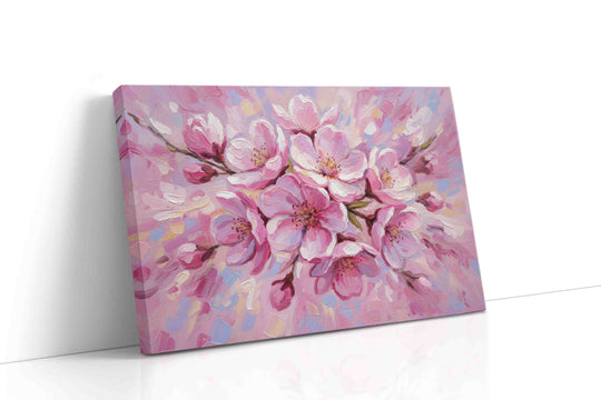 Floral canvas wall art collection — gallery-wrapped prints of roses, peonies, wildflowers, and botanical bouquets ready to hang