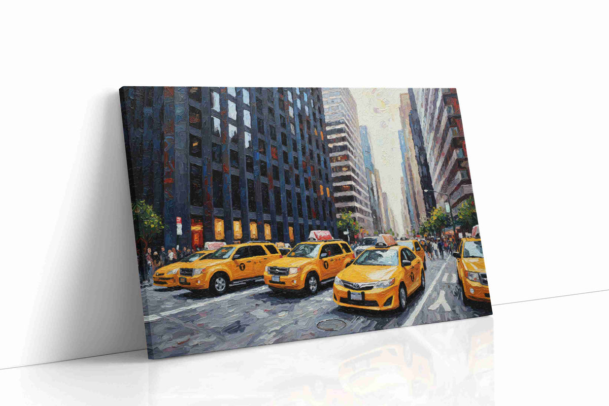 Urban canvas wall art collection — gallery-wrapped cityscape prints of skylines, streets, and modern metropolitan scenes ready to hang