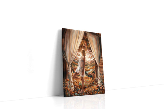 Boho canvas wall art collection — gallery-wrapped bohemian prints with earthy tones, dreamcatchers, and free-spirited designs