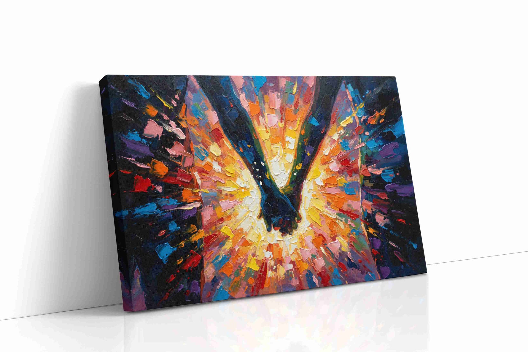 Eternal Embrace in Color romance canvas print gallery-wrapped landscape canvas studio shot