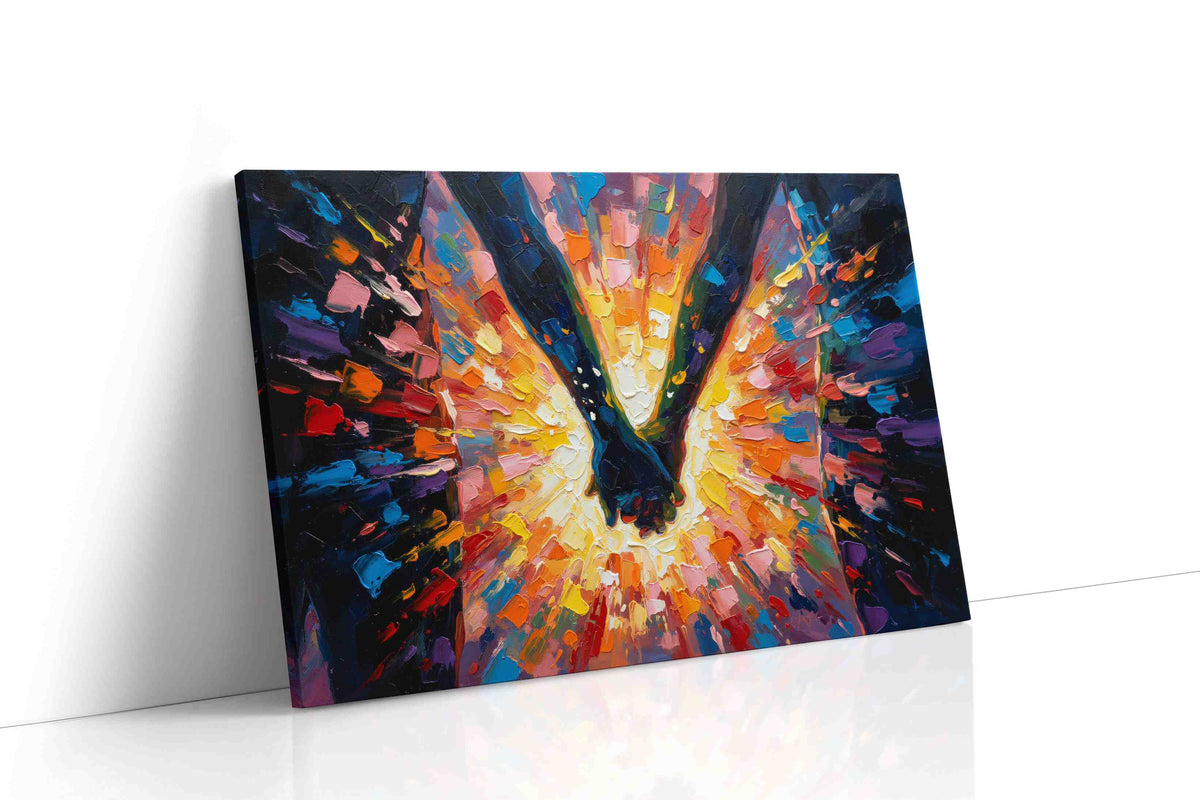 Eternal Embrace in Color romance canvas print, gallery-wrapped, ready to hang