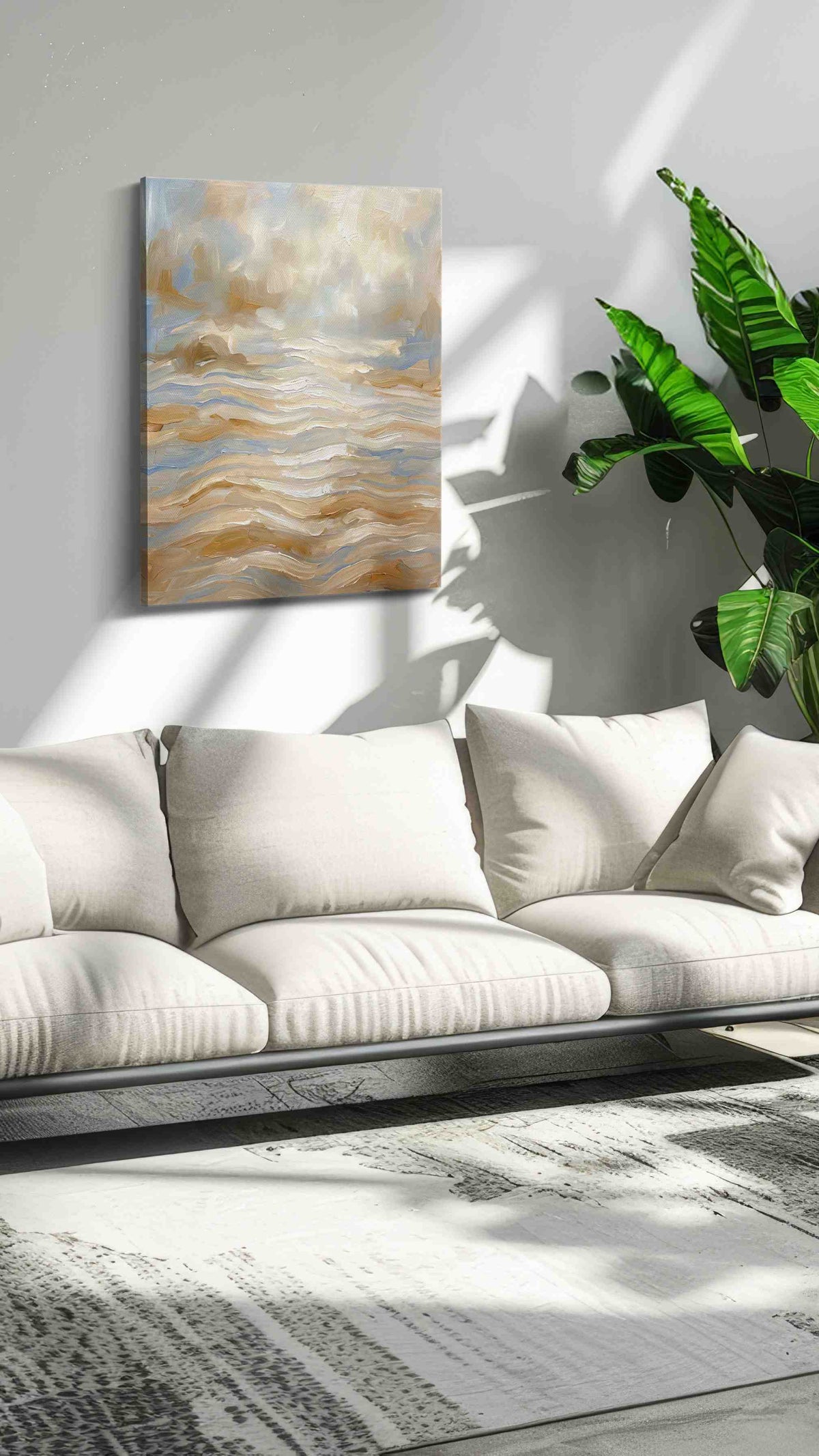 Golden Waves of Tranquility – animals canvas wall art, gallery-wrapped, ready to hang