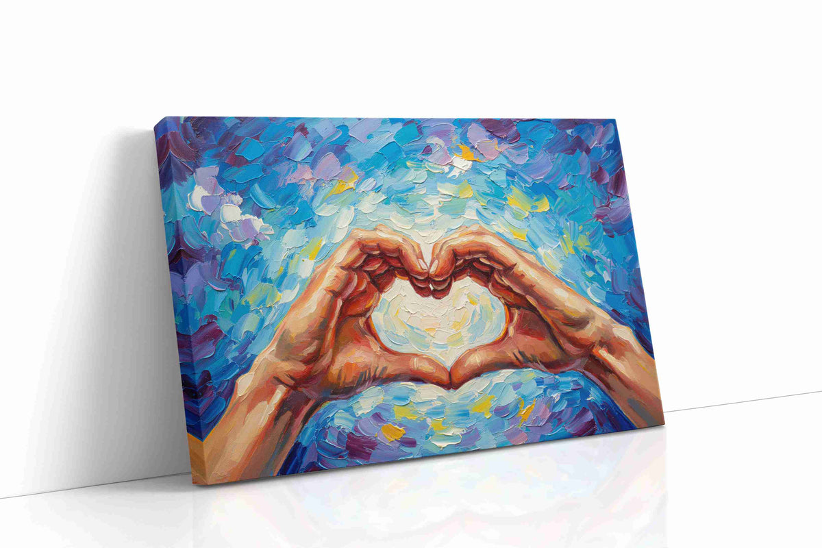 Harmony of Hearts romance canvas print, gallery-wrapped, ready to hang