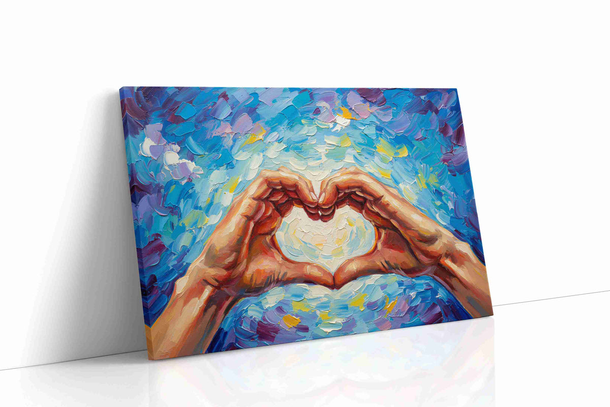 Harmony of Hearts romance canvas print gallery-wrapped landscape canvas studio shot