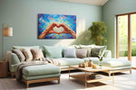 Harmony of Hearts – romance canvas wall art, gallery-wrapped, ready to hang
