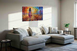 Journey Through A Kaleidoscope romance canvas print, displayed in a living room