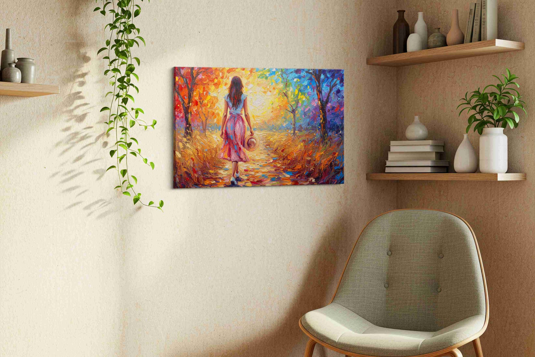 Journey Through A Kaleidoscope romance canvas print, hanging on wall — view 3