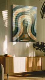 Whispering Forest Waves animals canvas print, on wall, lifestyle preview