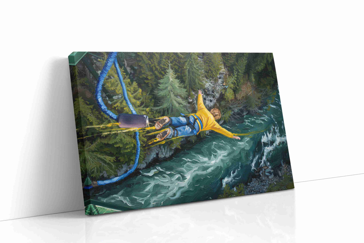 Leap into the Wilderness sports canvas print, gallery-wrapped, ready to hang
