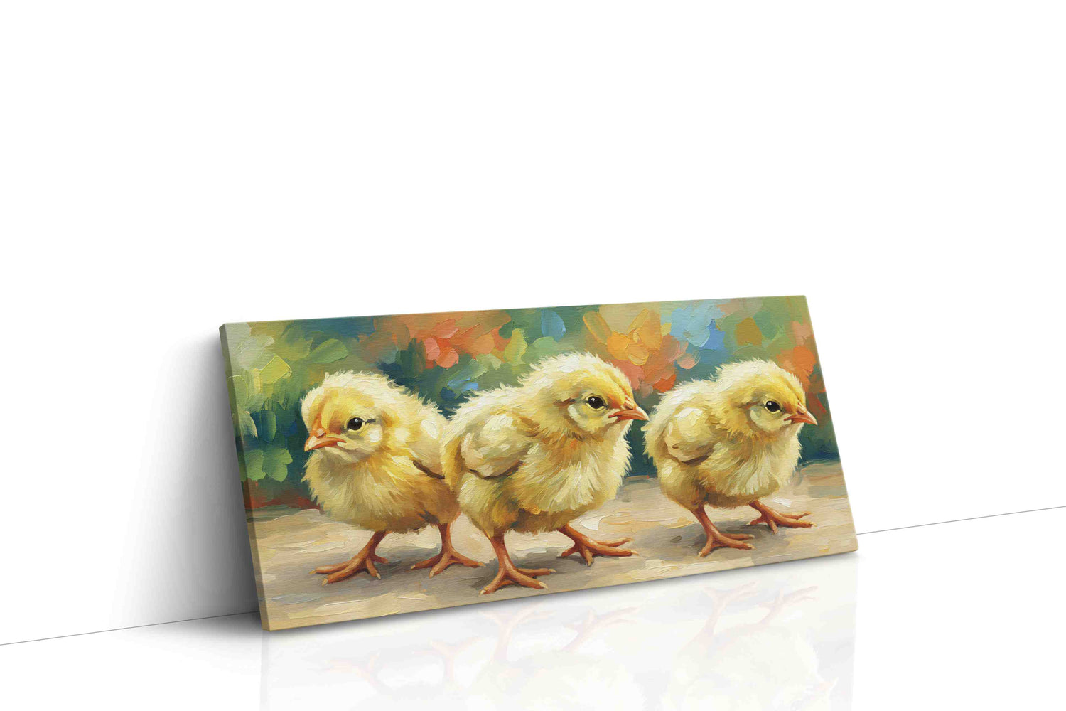 Charming Chick Parade animals canvas print, gallery-wrapped, ready to hang