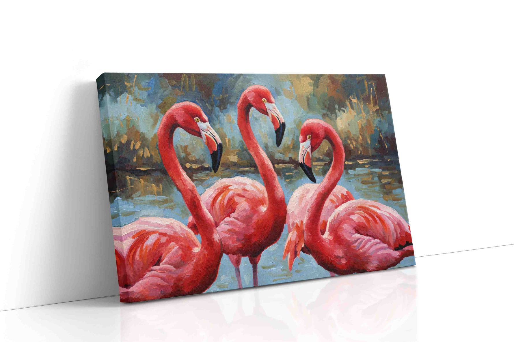 Crimson Guardians of Tranquility animals canvas print gallery-wrapped landscape canvas studio shot