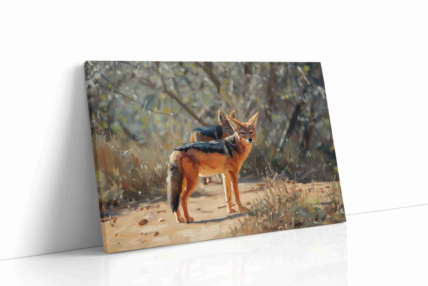Dusky Shadows animals canvas print, gallery-wrapped, ready to hang