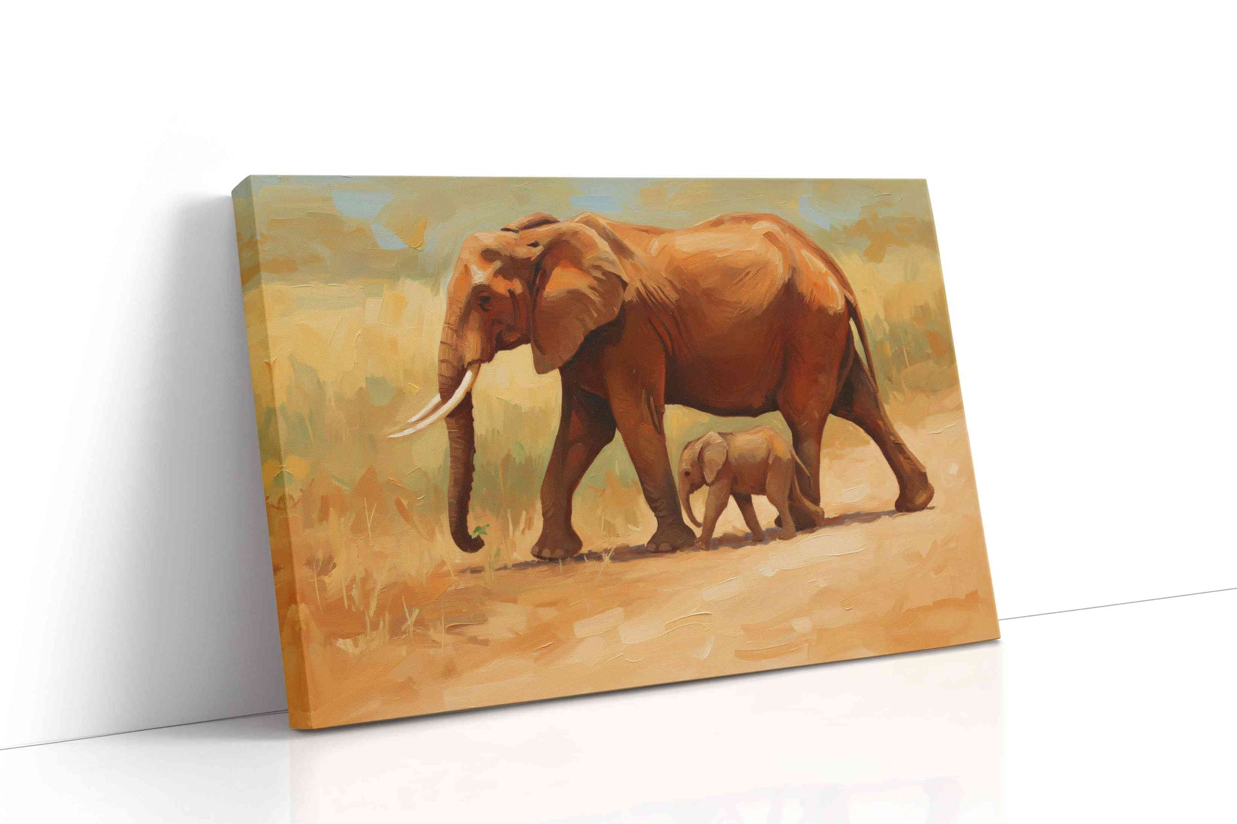 Echoes of the Savanna animals canvas print gallery-wrapped landscape canvas studio shot