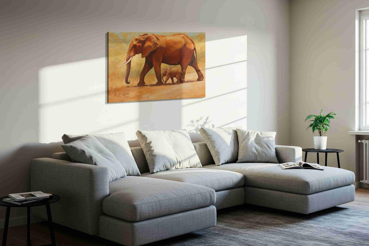 Echoes of the Savanna – animals canvas wall art, gallery-wrapped, ready to hang
