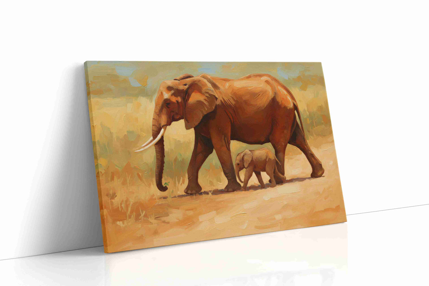 Echoes of the Savanna animals canvas print, gallery-wrapped, ready to hang