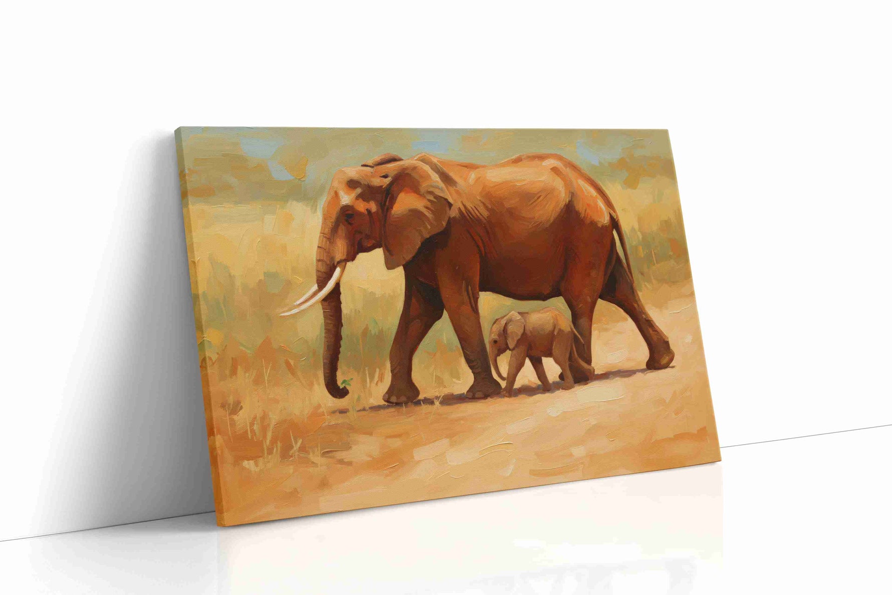Echoes of the Savanna animals canvas print, gallery-wrapped, ready to hang