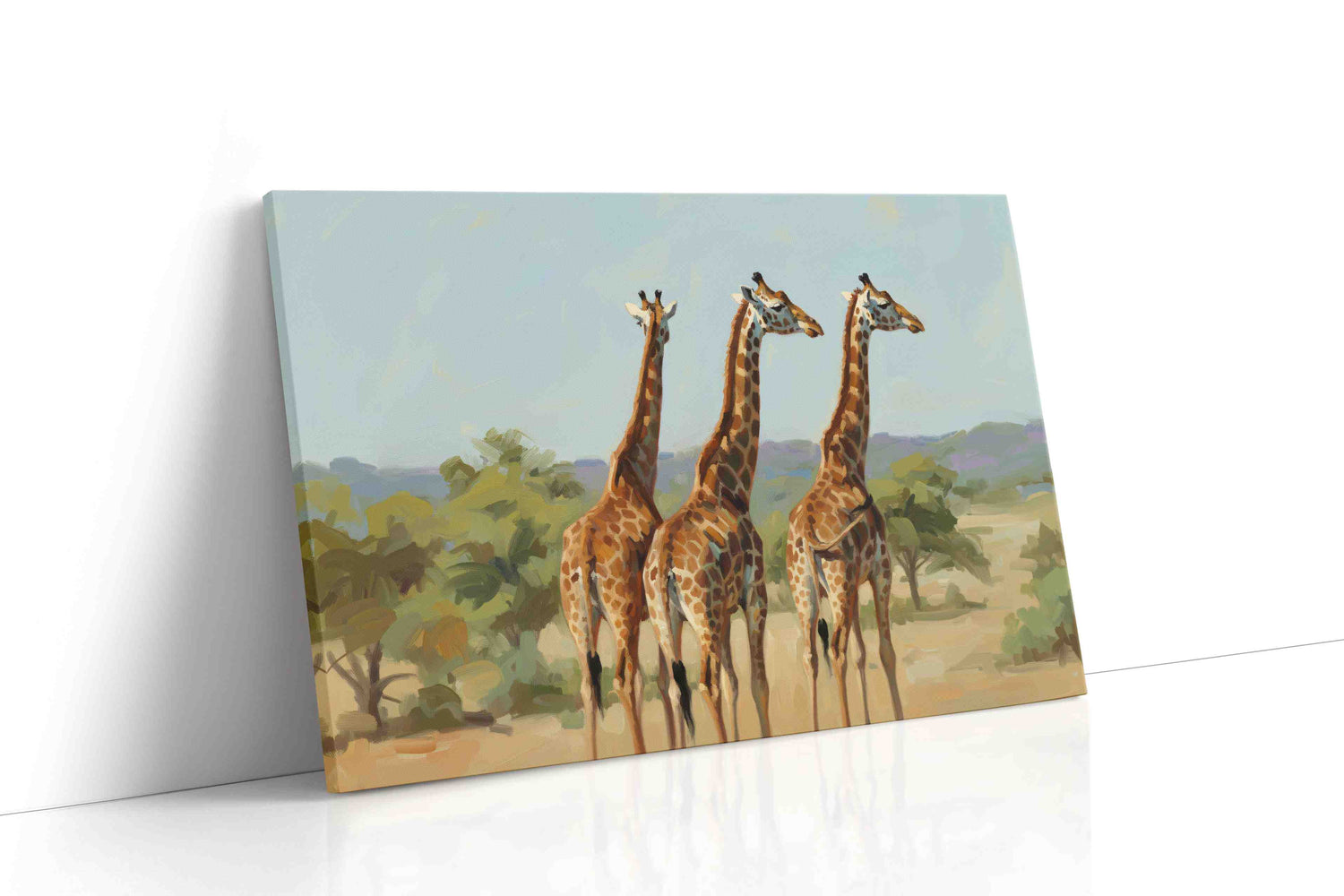 Giraffes' Graceful Watch animals canvas print, gallery-wrapped, ready to hang
