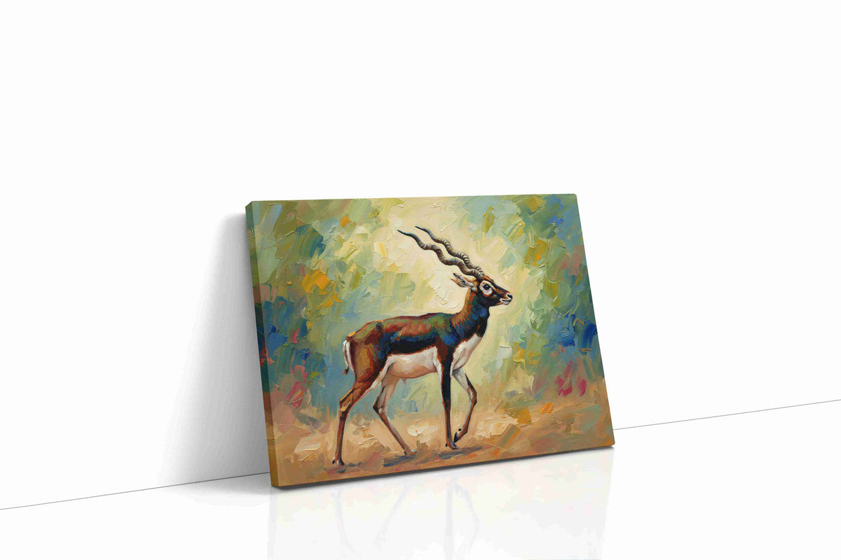 Graceful Prance of the Antelope animals canvas print gallery-wrapped landscape canvas studio shot