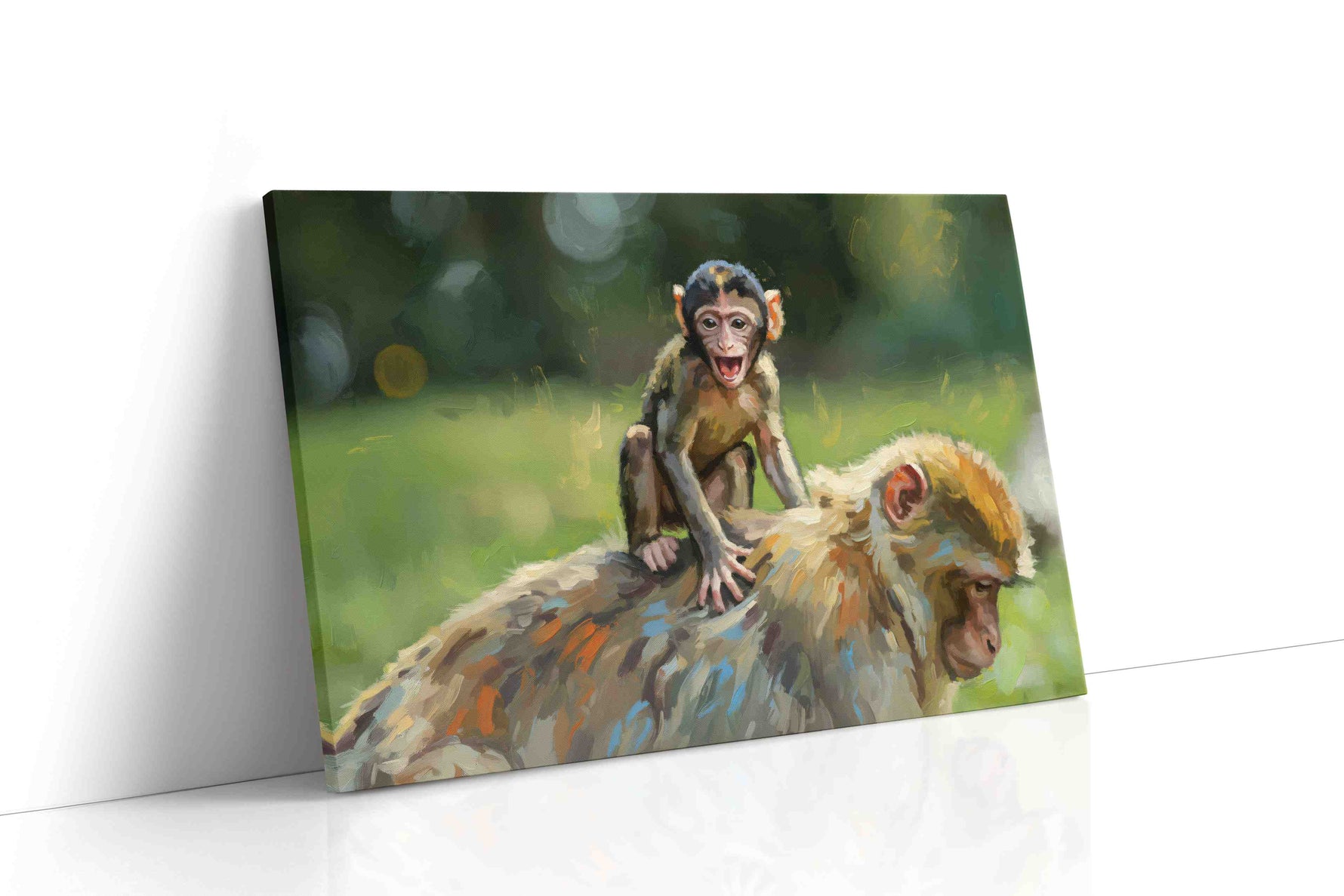 Joyful Jungle Ride animals canvas print gallery-wrapped landscape canvas studio shot