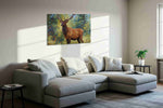 Majestic Forest Guardian animals canvas print, displayed in a living room