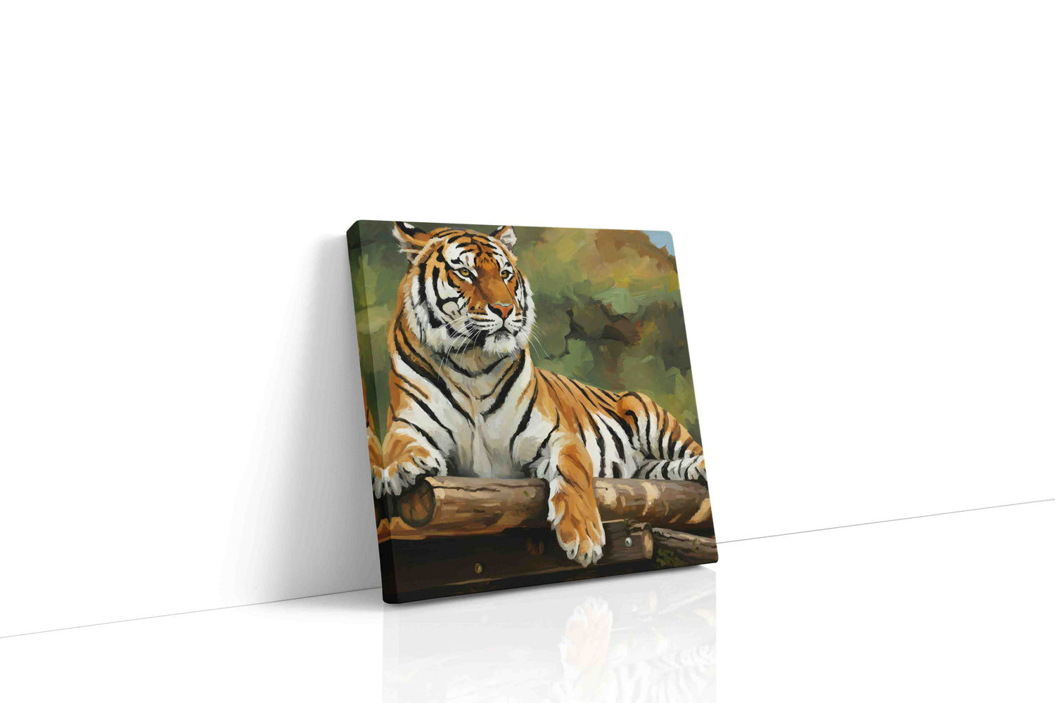 Majestic Jungle Guardian animals canvas print, gallery-wrapped, ready to hang