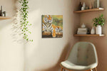 Majestic Jungle Guardian animals canvas print styled in a living room