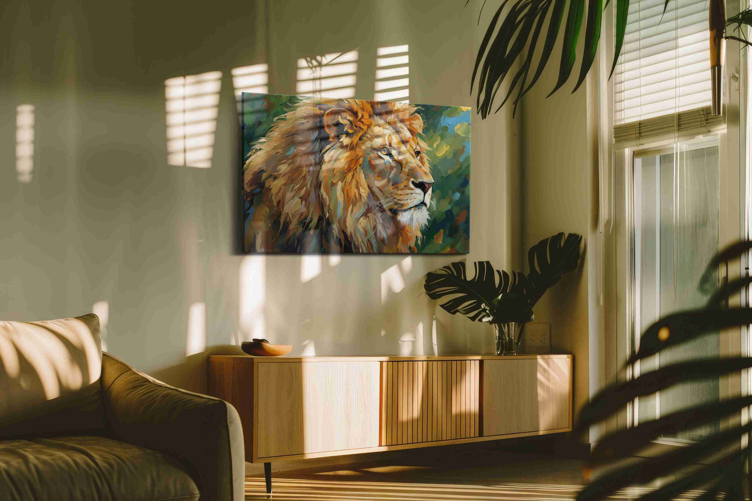 Majestic King of the Savanna – animals canvas wall art, gallery-wrapped, ready to hang