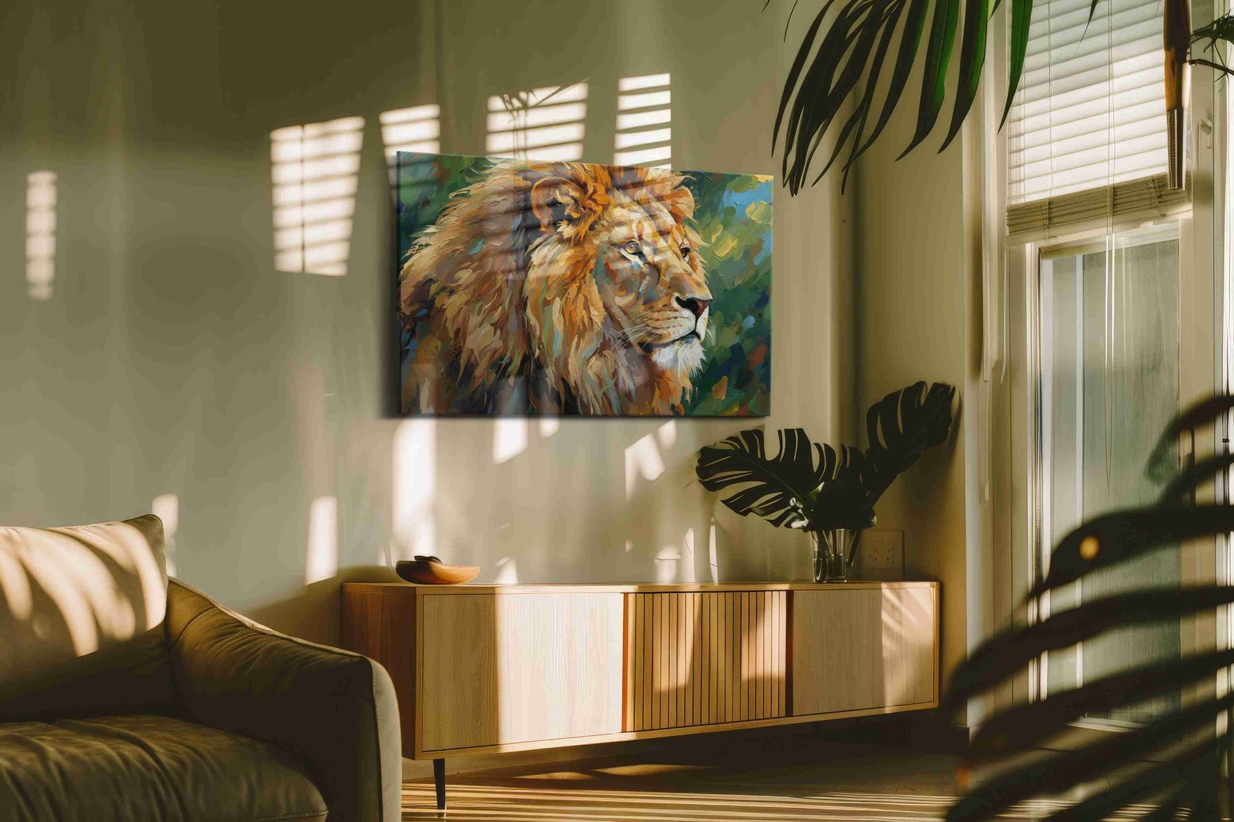 Majestic King of the Savanna – animals canvas wall art, gallery-wrapped, ready to hang