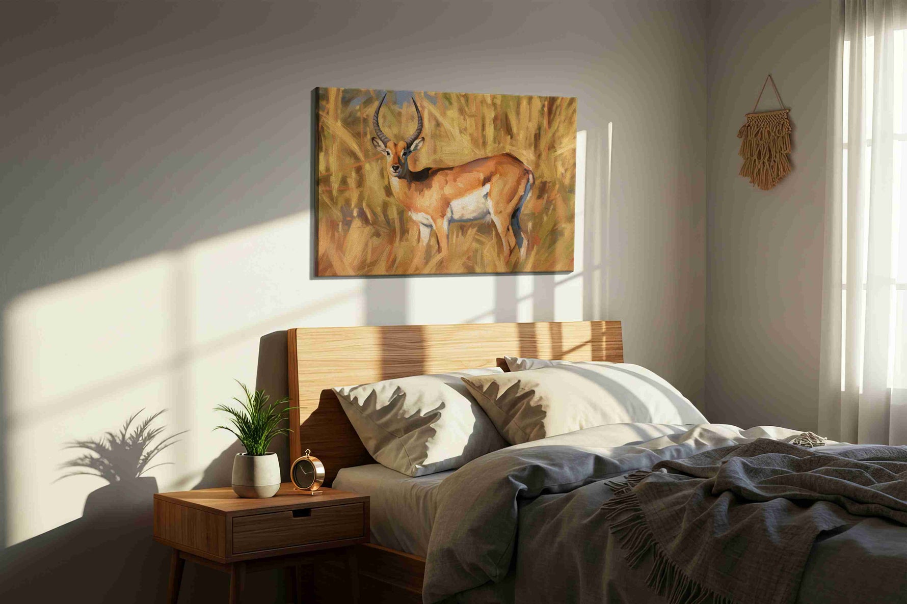 Majestic Savannah Gaze – animals canvas wall art, gallery-wrapped, ready to hang
