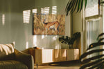 Majestic Savannah Gaze animals canvas print, on wall, lifestyle preview