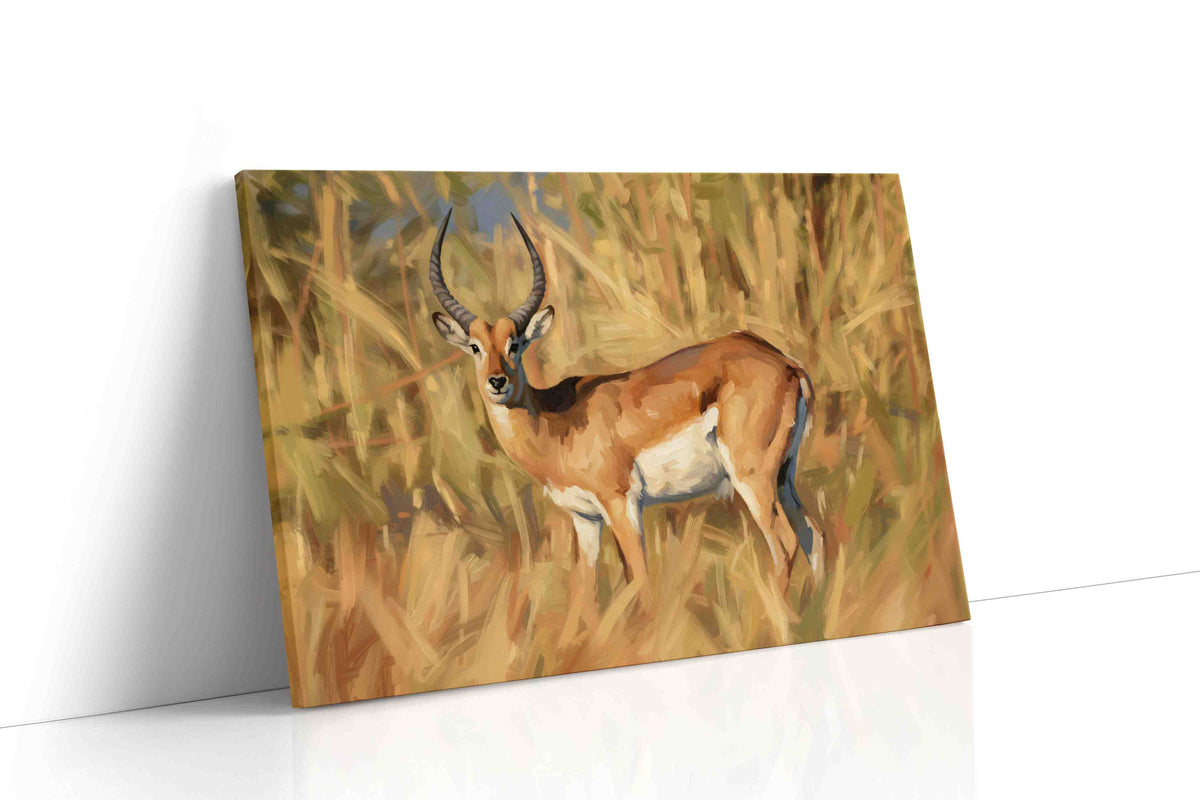 Majestic Savannah Gaze animals canvas print, gallery-wrapped, ready to hang