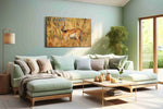 Majestic Savannah Gaze animals canvas print, hanging on wall