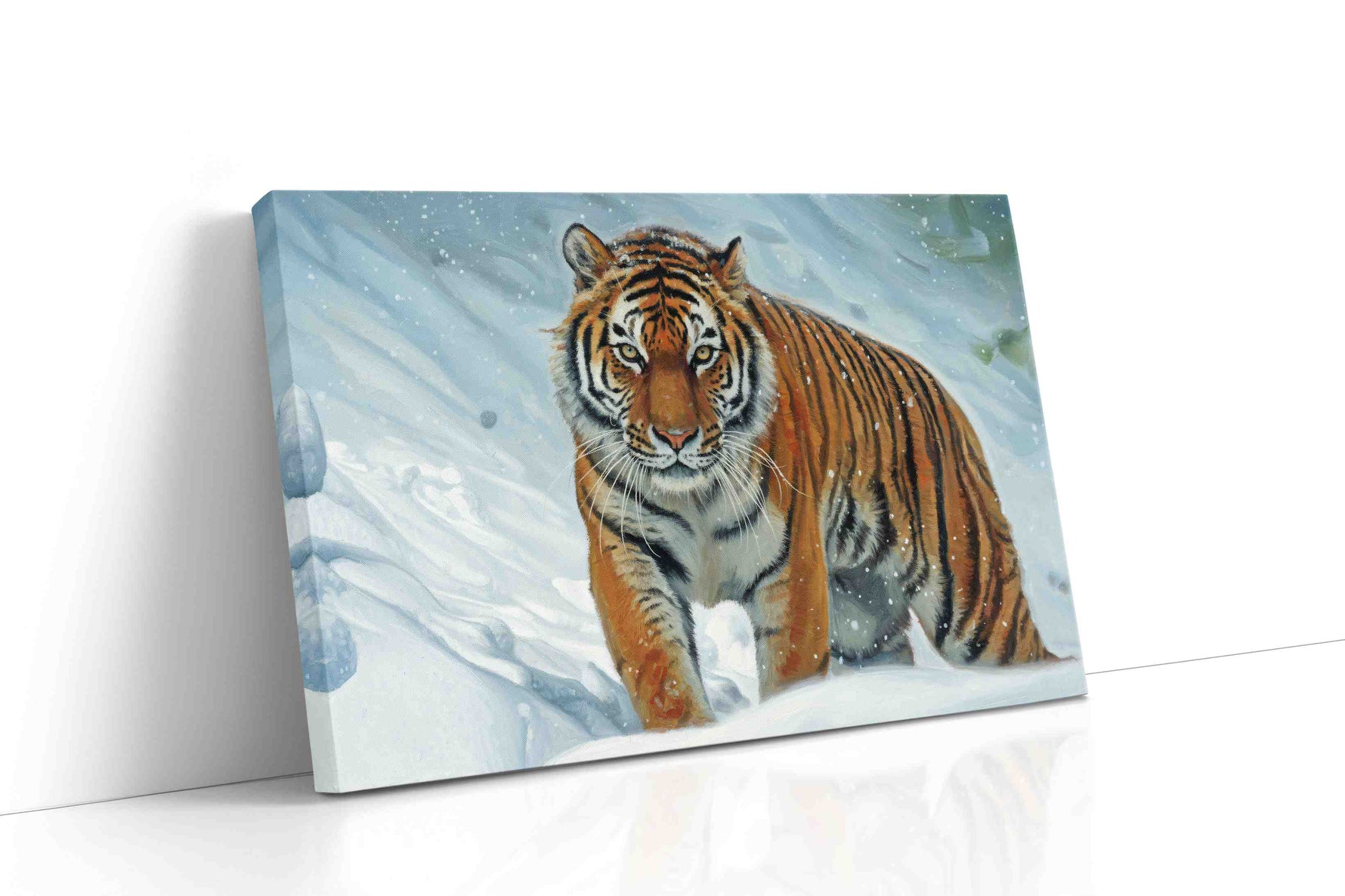 Majestic Winter Stride animals canvas print gallery-wrapped landscape canvas studio shot