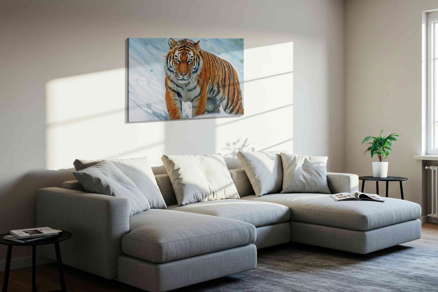 Majestic Winter Stride – animals canvas wall art, gallery-wrapped, ready to hang