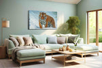 Majestic Winter Stride animals canvas print, hanging on wall