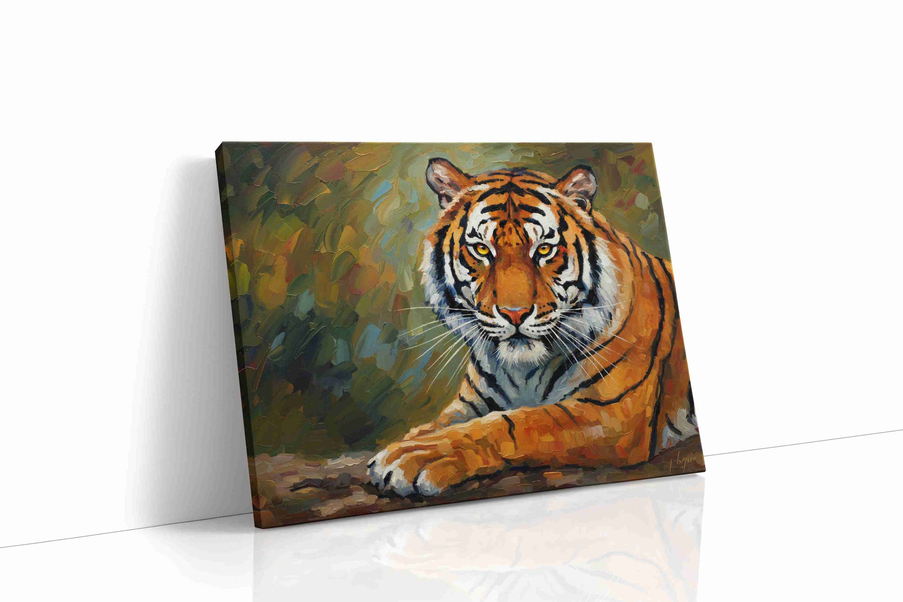 Majesty of the Jungle animals canvas print gallery-wrapped landscape canvas studio shot