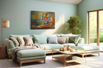 Majesty of the Jungle animals canvas print, hanging on wall