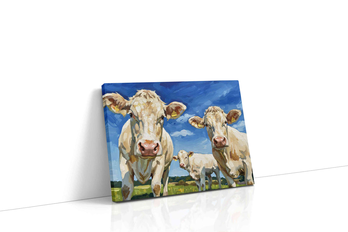 Pastoral Curiosity animals canvas print, gallery-wrapped, ready to hang