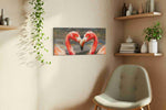 Reflections of Fire birds canvas print in a living room scene