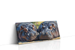 Serene Giants in Harmony animals canvas print, gallery-wrapped, ready to hang