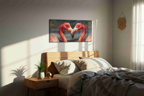 Symphony of Flamingo Hearts