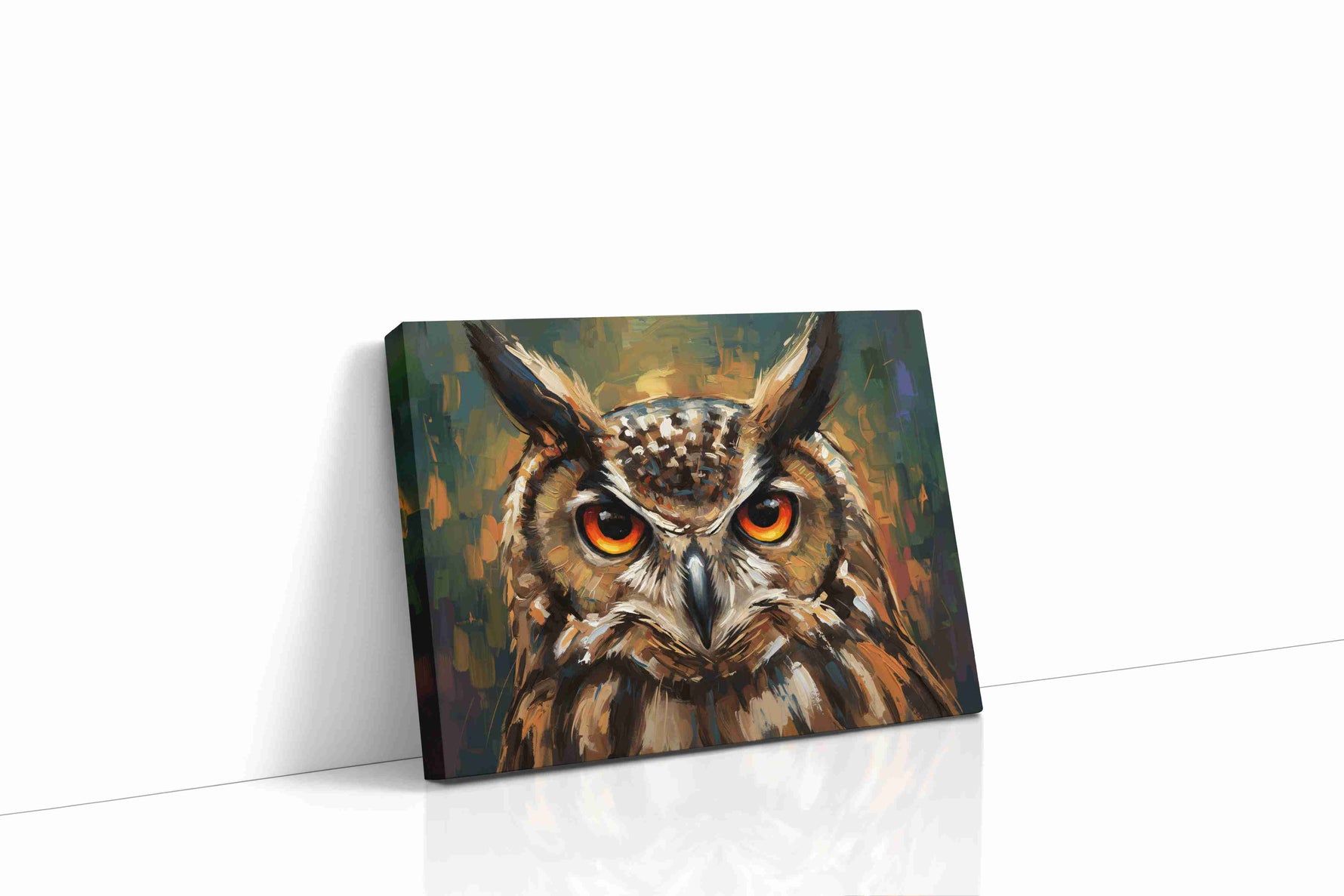 Vigilant Gaze of the Night animals canvas print, gallery-wrapped, ready to hang