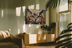 Vigilant Gaze of the Night animals canvas print, hanging on wall