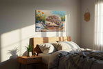Whimsical Hedgehog Stroll – animals canvas wall art, gallery-wrapped, ready to hang