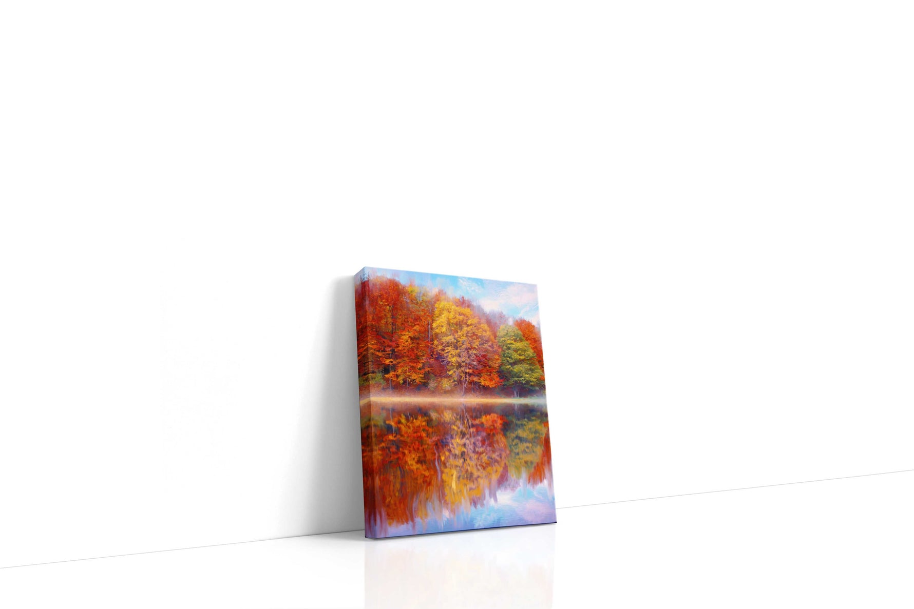 Reflections of Autumn Bliss autumn canvas print gallery-wrapped portrait canvas studio shot