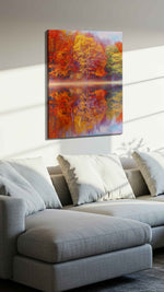 Reflections of Autumn Bliss – autumn canvas wall art, gallery-wrapped, ready to hang