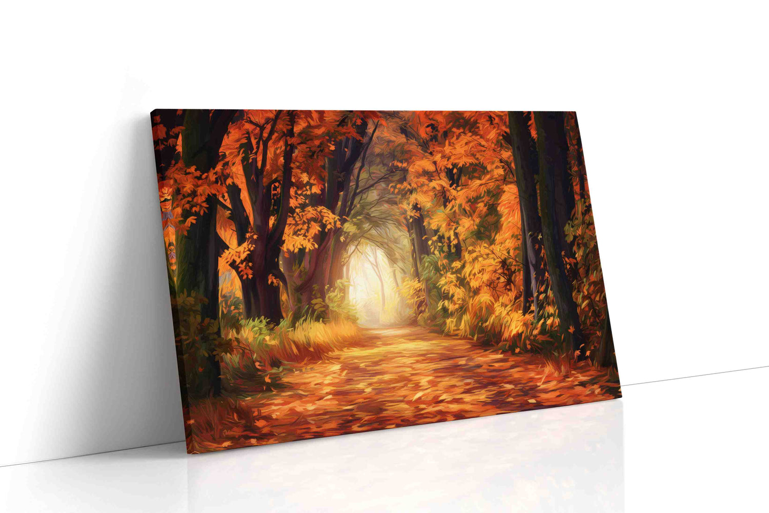 Whispering Autumn Pathway autumn canvas print, gallery-wrapped, ready to hang