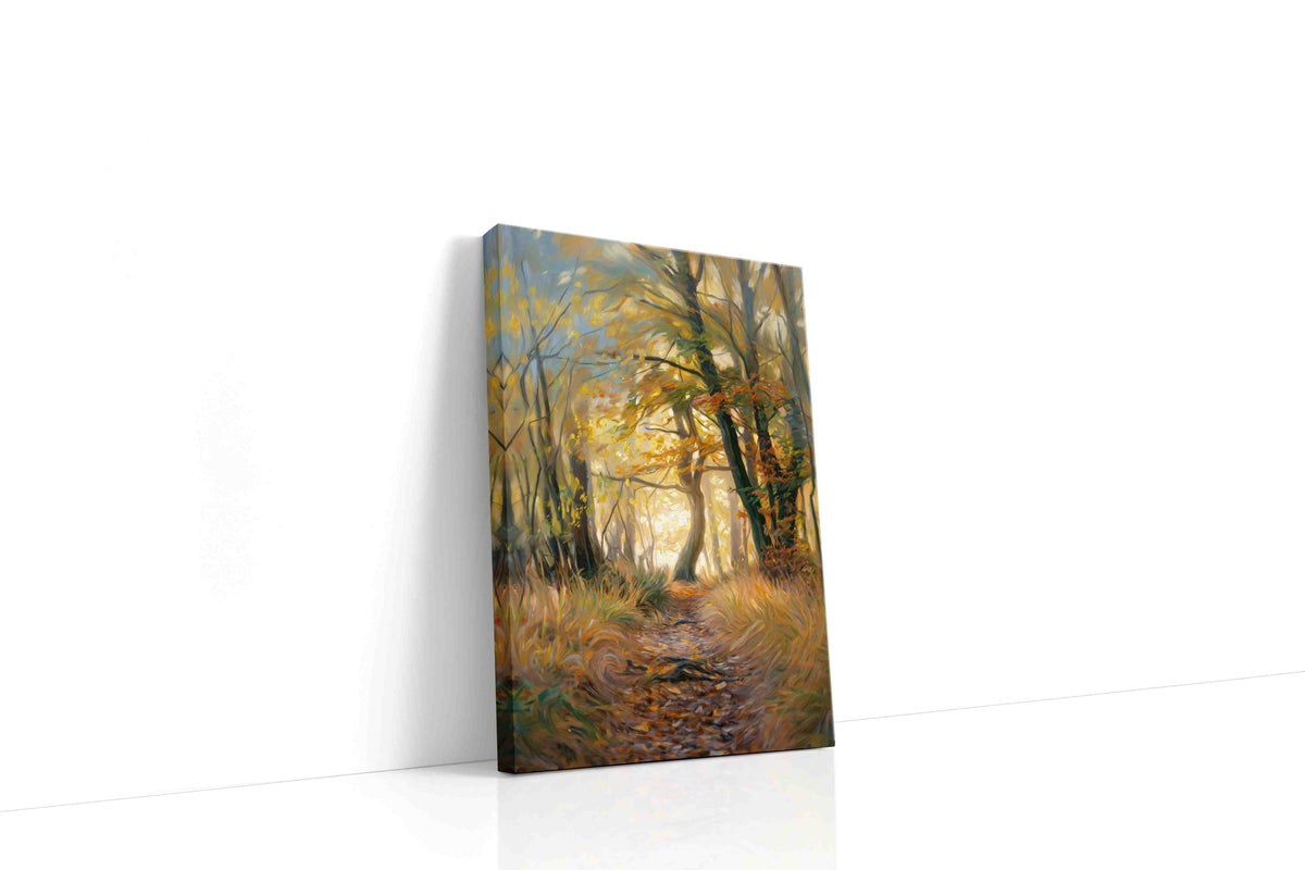 Whispering Autumn Pathway III landscape canvas print, gallery-wrapped, ready to hang